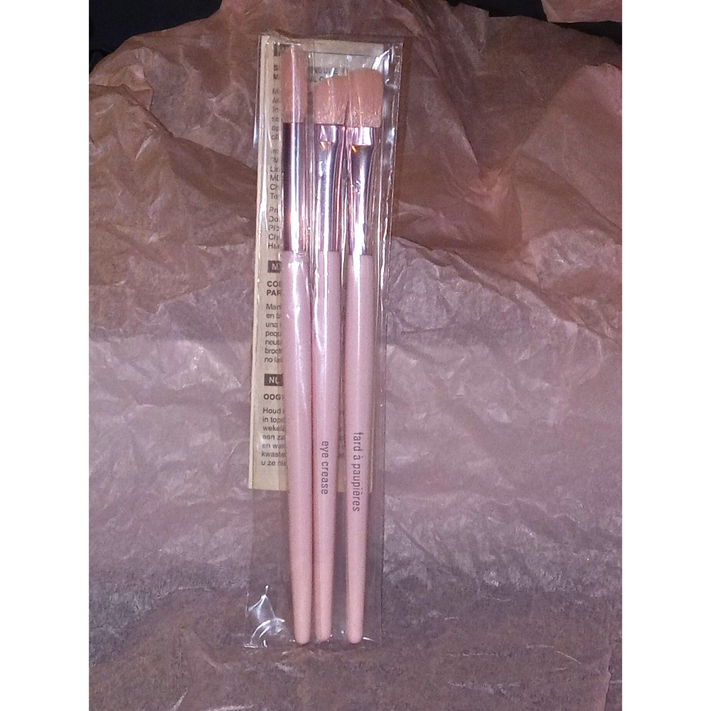 Mary Kay 3 pc Eye Brush Set Eye Color Eye Crease Eye Blender Makeup Applicators